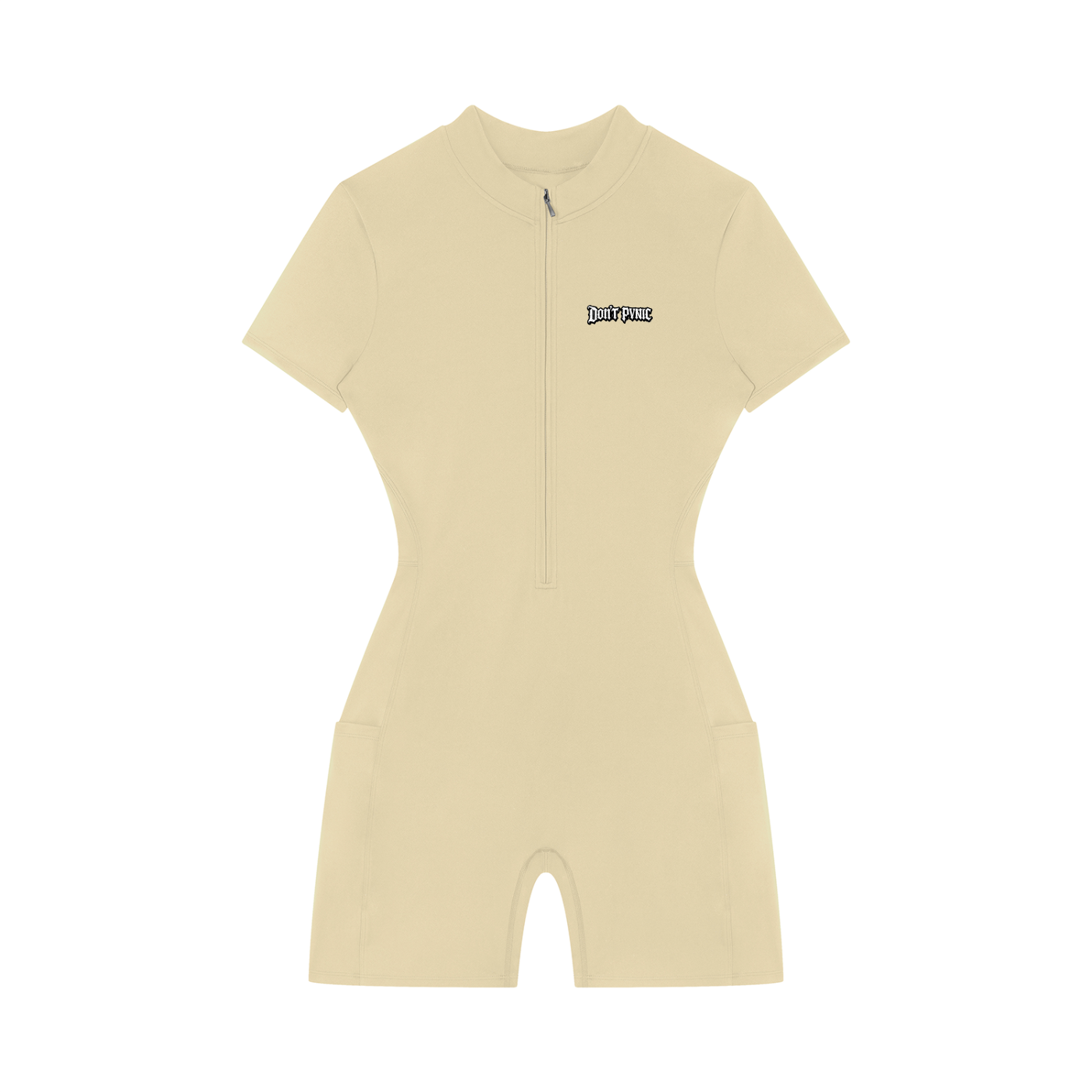 DP Women's Quarter-Zip Short Sleeve Romper