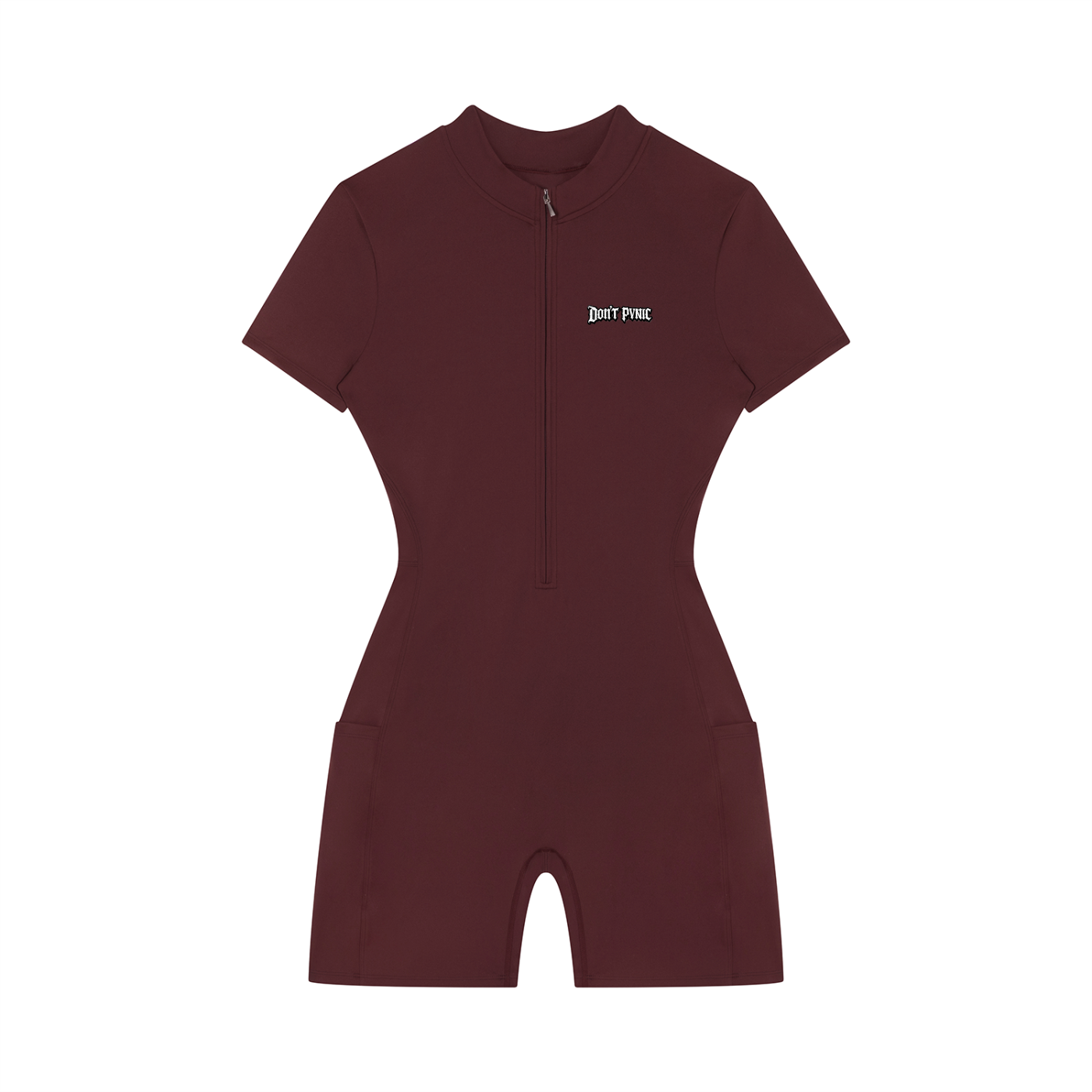 DP Women's Quarter-Zip Short Sleeve Romper