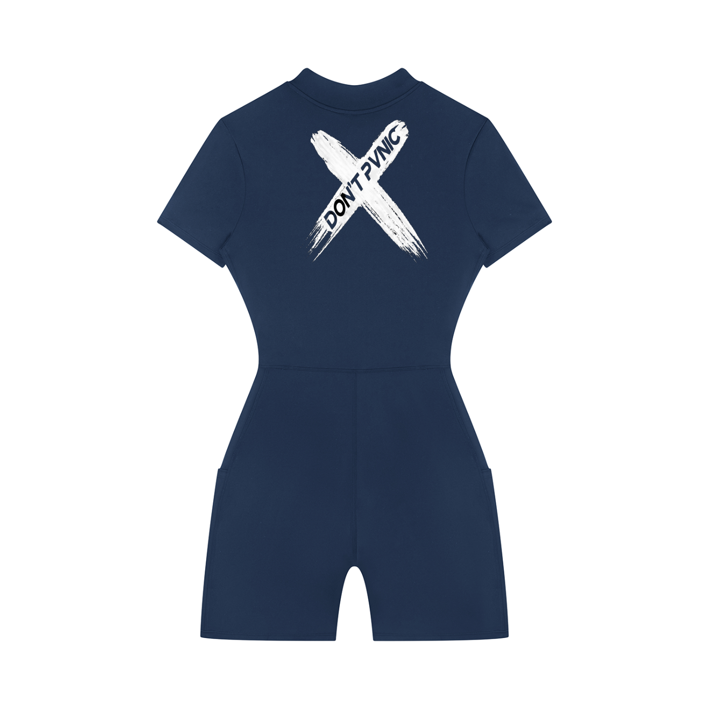 DP Women's Quarter-Zip Short Sleeve Romper