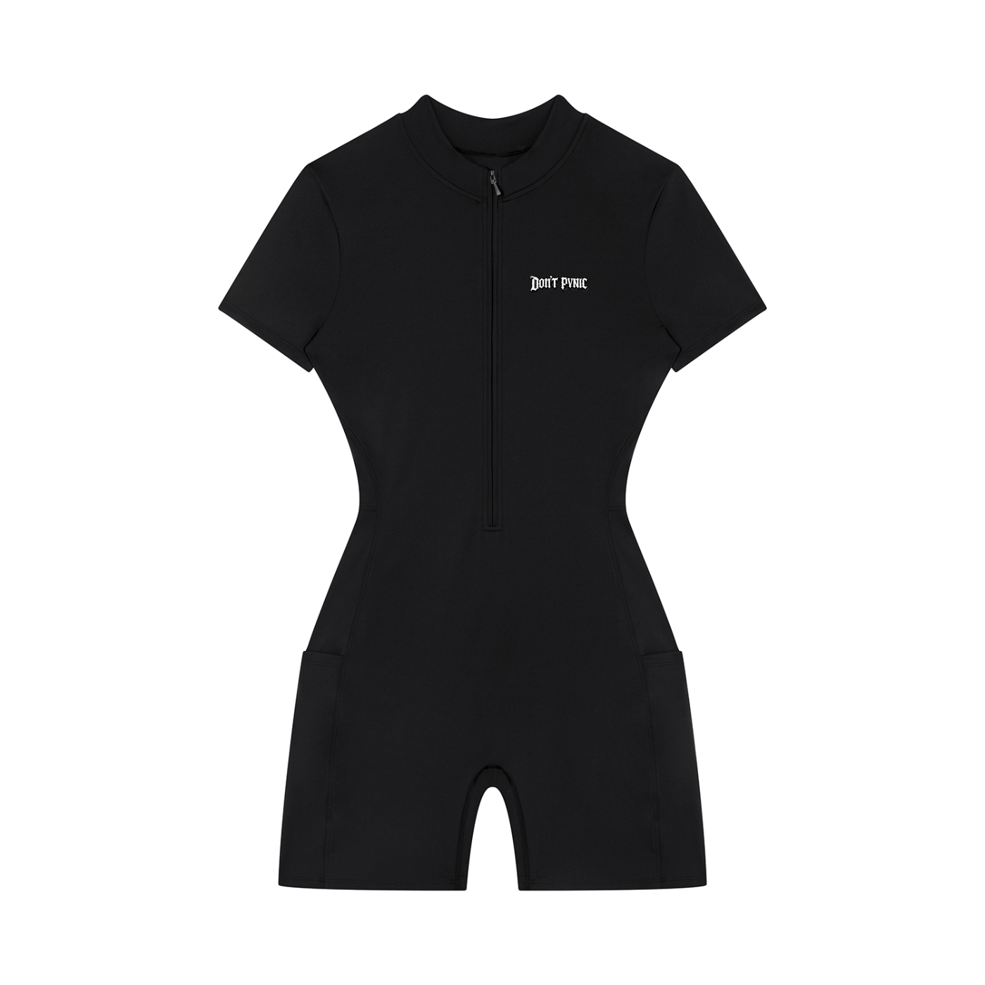 DP Women's Quarter-Zip Short Sleeve Romper