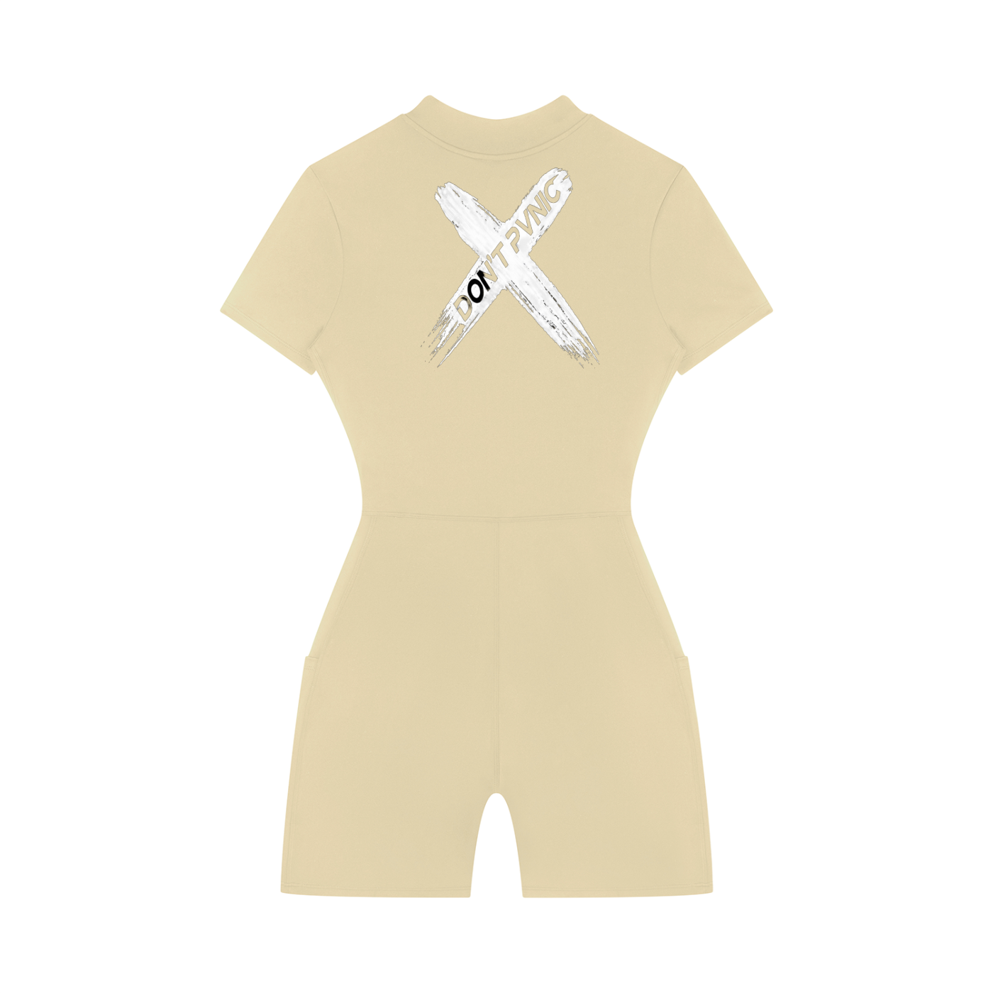 DP Women's Quarter-Zip Short Sleeve Romper