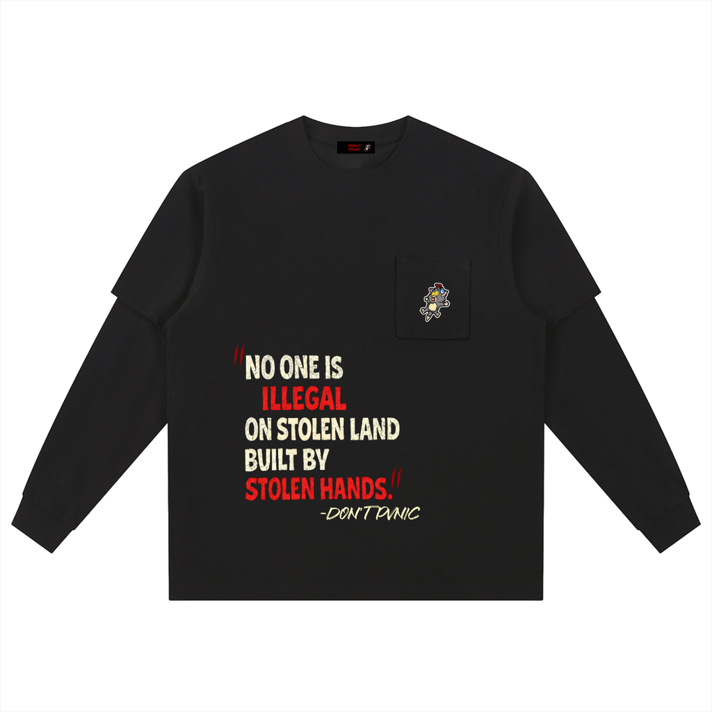"Stolen Land" Long Sleeve Layered Tee