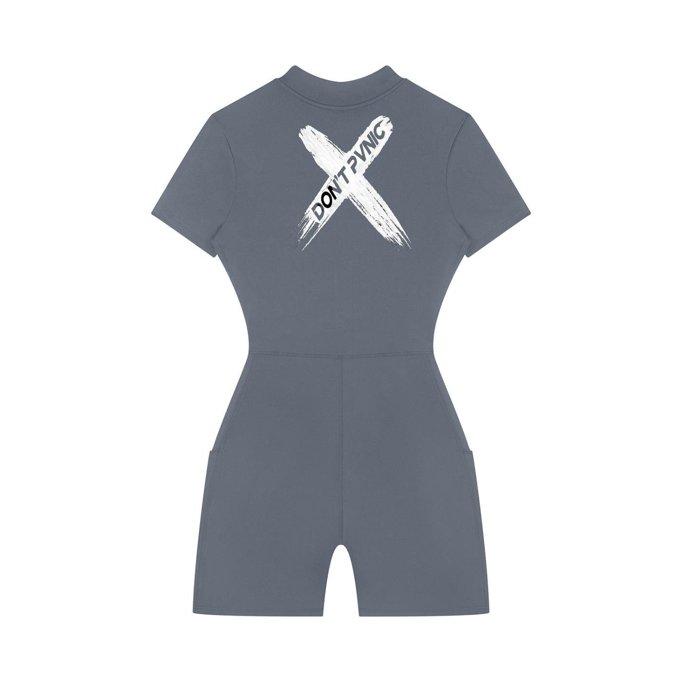 DP Women's Quarter-Zip Short Sleeve Romper