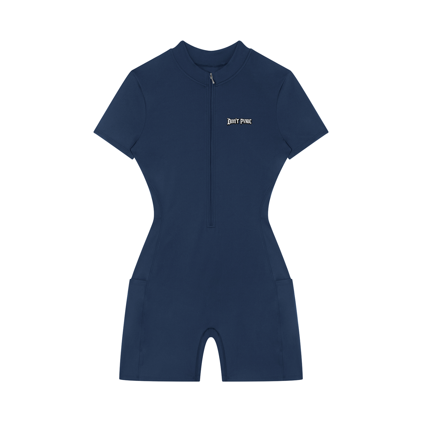 DP Women's Quarter-Zip Short Sleeve Romper