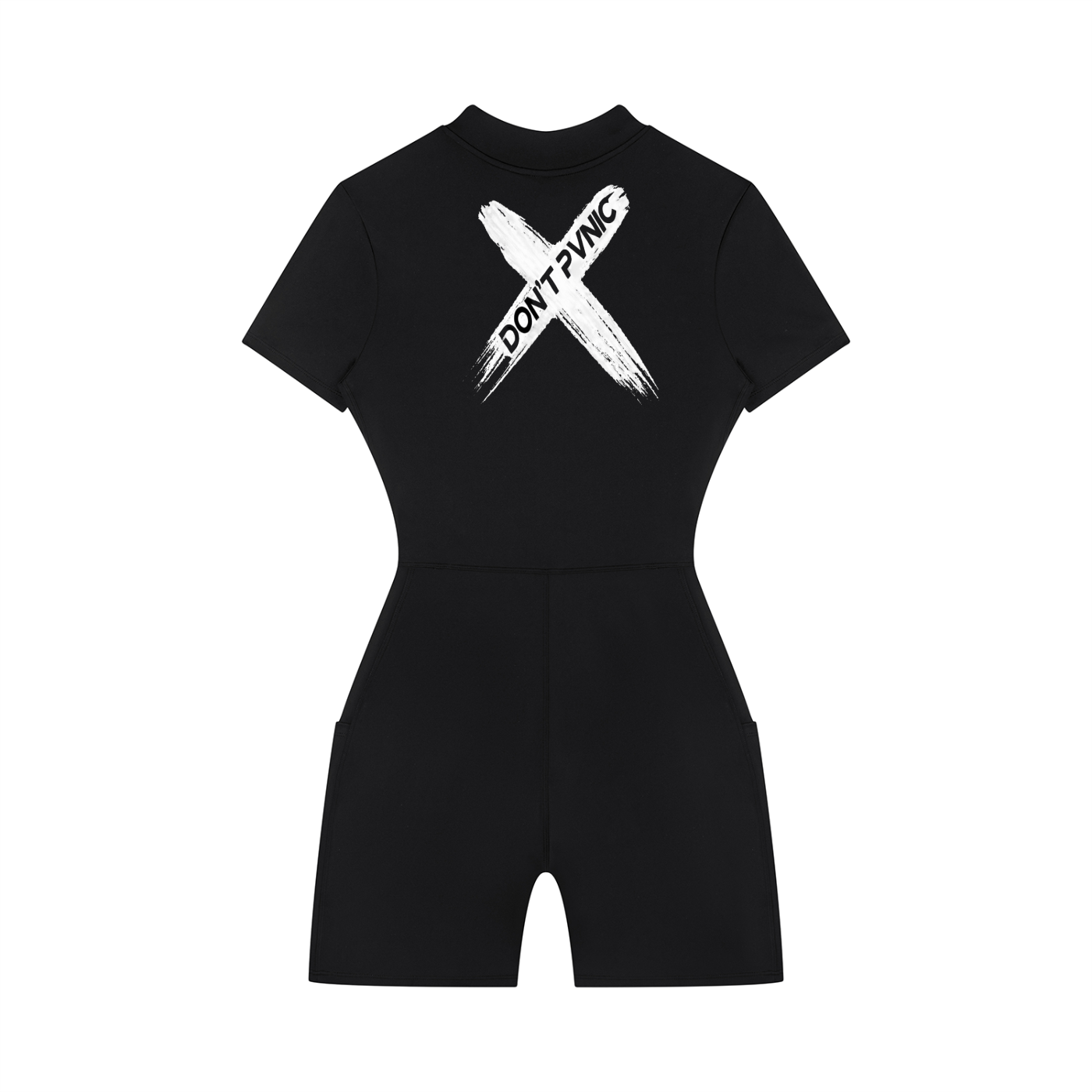 DP Women's Quarter-Zip Short Sleeve Romper